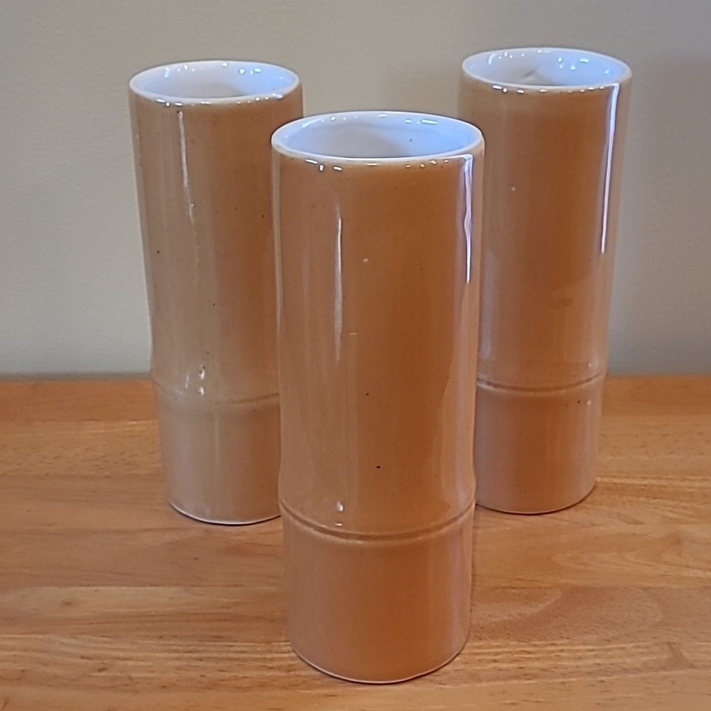 VINTAGE Round House Restaurant Aiea Hawaii Ceramic Bamboo Tiki Mugs - Picture 7 of 16